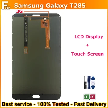 100% Eredeti LCD Samsung Galaxy Tab EGY 7.0 2016 SM-T285 LCD kijelző érintőképernyő Digitalizáló Közgyűlés A T285 LCD Csere
