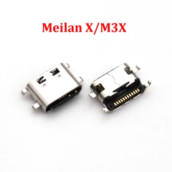 2db USB-Jack A Meizu 6T S6 M1 M2 M3 M3S M5 M5S M6 Megjegyzés 1 2 U10 U20 E E2 E3 Max X fém Töltő Port Csatlakozó Dugaszt