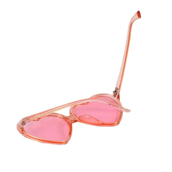 2X 90-es évek Klasszikus Szemüveg Divat, Nagyméretű Női Hölgy Lányok Túlméretezett Szív Alakú Retro Napszemüveg Aranyos Szerelmes Szemüveg(Rózsaszín)