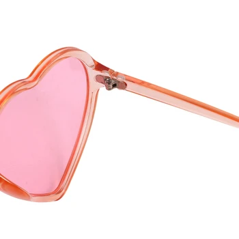 2X 90-es évek Klasszikus Szemüveg Divat, Nagyméretű Női Hölgy Lányok Túlméretezett Szív Alakú Retro Napszemüveg Aranyos Szerelmes Szemüveg(Rózsaszín)