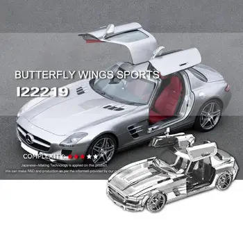 3D Puzzle Fém Modell Kit Pillangó Bor sportkocsi Közgyűlés DIY Lézerrel Vágott Játék Gyűjtemény előre Gyártott Puzzle Modellek Felnőtt Játékok