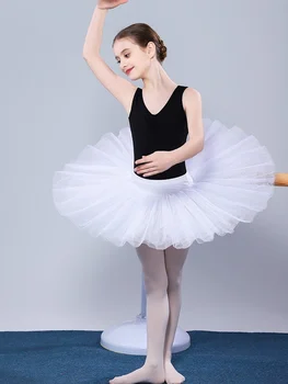 A Gyerekek Szakmai Teljesítmény Klasszikus Balett-Táncos Swan Lake Tutu Fehér, Fekete, Kemény Háló Tüll Szoknya Tütüben A Rövidnadrág