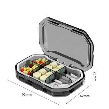 A Gyógyszer Pillboxes Kerek, Hordozható, Zárt Tabletta Doboz Tabletta Válogatás Doboz, Csomagolás, Doboz, Heti Doboz Tablettát Esetben Tabletta Tároló Doboz