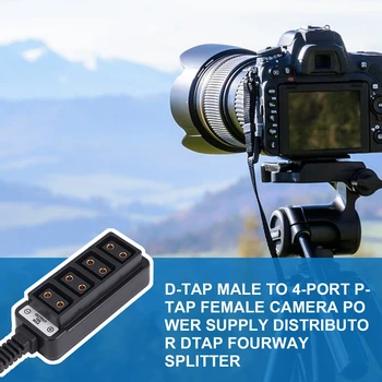 D-Érintse meg A Férfi-4-Port O-Tap Női Kamera Tápegység Elosztó DTAP Fourway Splitter