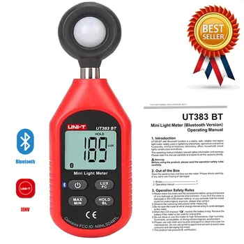 EGYSÉG UT383 UT383BT Digitális Luxmeter Bluetooth Mini fénymérő Környezeti Vizsgálati Berendezések Kézi Típus Illuminometer.