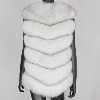 FURYOURSELF 2023 Új Fekete Valódi Szőrme Mellény Téli Kabát, Női Kabát Természetes Nagy Bolyhos Róka Prém Felsőruházat Streetwear Meleg Waistwear