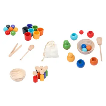 Golyó Csésze Montessori Óvodai Játék Érzékszervi Játékok Poharak, Tökös Gyerekek Kisgyermekek Képzés Logikus Gondolkodás Sorter Játék