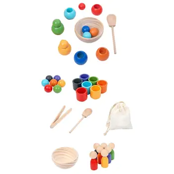 Golyó Csésze Montessori Óvodai Játék Érzékszervi Játékok Poharak, Tökös Gyerekek Kisgyermekek Képzés Logikus Gondolkodás Sorter Játék