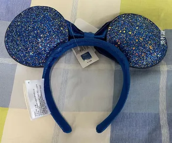 Hivatalos Disney Minnie Fül Bowknot Kék Hairband Haj Kiegészítők Magas Minőségű, Megfelelő Felnőtt/Gyerek