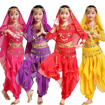 Indiai tánc jelmezek gyermek teljesítmény ruhát gyermekek Xinjiang tánc teljesítmény ruhát a lányok hastánc gyermekek