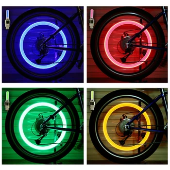Kerékpár LED Gumiabroncs Szelep Sapka Kerékpár Vaku Hegyi Országúti Kerékpár Kerékpáros Abroncs-Kerék Világítás LED Neon Lámpa Fedél Kerék