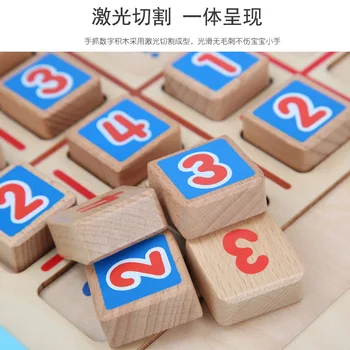 Montessori Anyagok, Fa Játékok Sudoku Kilenc Négyzet Rács Digitális Sakk Játék Általános Iskolai Tanulók Kisgyermek Fiúk