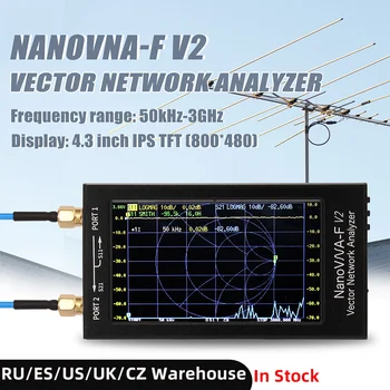 NanoVNA-F V2 4.3 Hüvelykes IPS LCD Kijelző Vektor Hálózat Analizátor S-Egy-Egy-2 Antenna Analyzer Rövid Hullám HF VHF UHF
