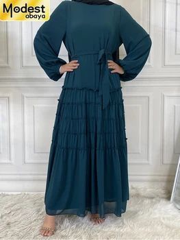 Szerény Abaya Ramadan Musulman De Mód Maxi Palást Törökország Kaftán Iszlám Ruha Muszlim Nők Hidzsáb Ruha Kaftán Vestidos